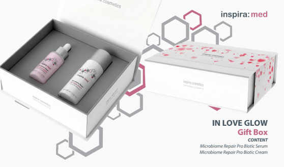 inspira:med IN LOVE GLOW kinkekomplekt — Microbiome Repair Pro Biotic Serum 30 ml ja Cream 50 ml
