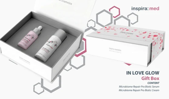 inspira:med IN LOVE GLOW kinkekomplekt — Microbiome Repair Pro Biotic Serum 30 ml ja Cream 50 ml